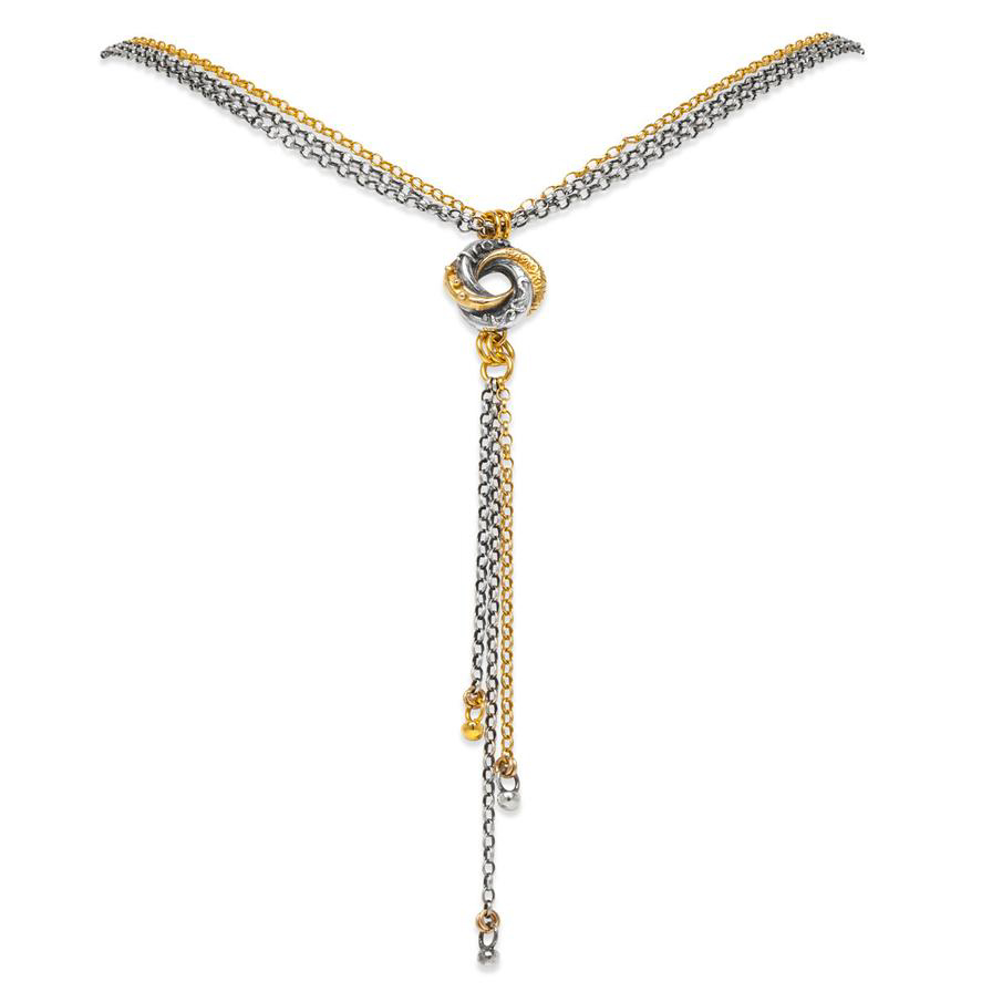 Celtic Necklace Silver, Full Length Celtic Knot Chain Necklace –  SilverfireUK